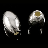 Бусины из серебра 925 пробы, Серебро 925 пробы, Овальная форма, полированный, разный размер для выбора, продается Лот