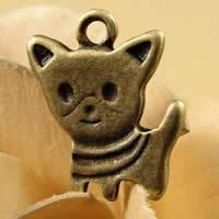 Zinc Alloy Animal Pendants Dog antique bronze color plated nickel lead & cadmium free Approx 1.5-2.5mm Sold By Bag