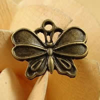 Zinc Alloy Animal Pendants Butterfly antique bronze color plated nickel lead & cadmium free Approx 1.5-2.5mm Sold By Bag
