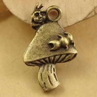 Zinc Alloy Pendants mushroom antique bronze color plated nickel lead & cadmium free Approx 1.5-2.5mm Sold By Bag