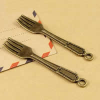 Zinc Alloy Tool Pendants Fork antique bronze color plated nickel lead & cadmium free Approx 1.5-2.5mm Sold By Bag