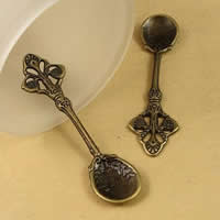 Zinc Alloy Tool Pendants Spoon antique bronze color plated nickel lead & cadmium free Approx 1.5-2.5mm Sold By Bag
