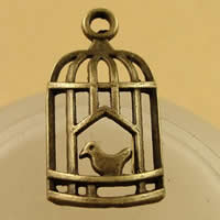 Tibetan Style Pendants, Cage, antique bronze color plated, nickel, lead & cadmium free, 14x21mm, Hole:Approx 1.5-2.5mm, 200PCs/Bag, Sold By Bag