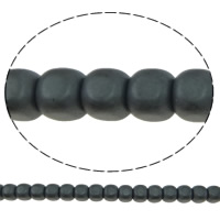 Abalorios de Hematita no Magnética, Cúbico, diverso tamaño para la opción & glaseado, Negro, agujero:aproximado 1mm, longitud:aproximado 15.7 Inch, Vendido por Grupo
