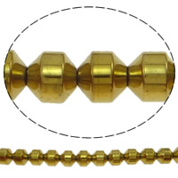 Nicht-magnetische Hämatit Perlen, Non- magnetische Hämatit, Doppelkegel, bunte Farbe plattiert, verschiedene Größen vorhanden, keine, Bohrung:ca. 2mm, Länge ca. 14.5 ZollInch, verkauft von Menge