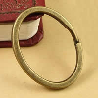 Tibetan Style Split Ring, Donut, antique bronze color plated, nickel, lead & cadmium free, 37x28mm, Inner Diameter:Approx 34mm, 80PCs/Bag, Sold By Bag
