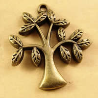Tree Of Life Pendants, Tibetan Style, antique bronze color plated, nickel, lead & cadmium free, 33x32mm, Hole:Approx 1.5-2.5mm, 80PCs/Bag, Sold By Bag