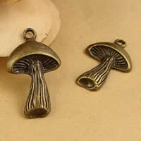 Tibetan Style Pendants, mushroom, antique bronze color plated, nickel, lead & cadmium free, 24x17mm, Hole:Approx 1.5-2.5mm, 80PCs/Bag, Sold By Bag