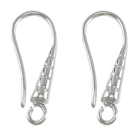 Brass Hook Earwire platinum color plated with loop nickel lead & cadmium free 1mm Approx 1.5mm Sold By Lot