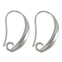 Brass Hook Earwire platinum color plated with loop nickel lead & cadmium free 0.7mm Approx 1mm Sold By Lot