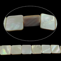 Natural Pink Shell Beads, Square, 19.50x19.50x3mm, Hole:Approx 1mm, Length:Approx 16 Inch, 10Strands/Lot, Approx 20PCs/Strand, Sold By Lot