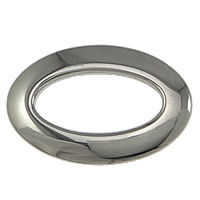 Rustfrit stål Linking Ring, Stainless Steel, Flad Oval, oprindelige farve, 24x16x2.50mm, 50pc'er/Lot, Solgt af Lot