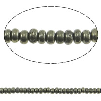 Nicht-magnetische Hämatit Perlen, Non- magnetische Hämatit, Rondell, verschiedene Größen vorhanden, originale Farbe, Bohrung:ca. 1mm, Länge ca. 15.5 ZollInch, verkauft von Menge