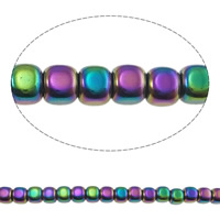 Non Magnetic Hematite Beads, Cube, plated, different size for choice, more colors for choice, Hole:Approx 1mm, Length:Approx 15.5 Inch, Sold By Lot