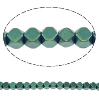 Nicht-magnetische Hämatit Perlen, Non- magnetische Hämatit, Vieleck, plattiert, verschiedene Größen vorhanden, keine, Bohrung:ca. 1mm, Länge:ca. 15.5 ZollInch, verkauft von Menge
