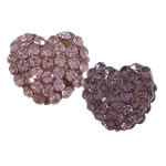 Harz Perlen Strass, Herz, mit Strass, keine, 13x11mm, Bohrung:ca. 2mm, 100PCs/Menge, verkauft von Menge