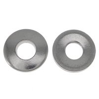 Stainless Steel Spacer Kralen, Roestvrij staal, Donut, oorspronkelijke kleur, 7x1.20mm, Gat:Ca 2.8mm, 2000pC's/Lot, Verkocht door Lot
