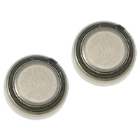 Lithium Battery, Flat Round, platinum color plated, nickel, lead & cadmium free, 7x2mm, 100Sets/Lot, Sold By Lot