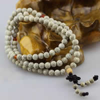 108 Mala Perlen, Xingyue Bodhi, mit elastische Nylonschnur, rund, buddhistischer Schmuck & 3-Strang, 7mm, Länge:ca. 29.5 ZollInch, 2SträngeStrang/Menge, 108/Strang, verkauft von Menge