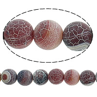 Natural Effloresce Agate Beads, Round, 10mm, Hole:Approx 2mm, Length:Approx 14.5 Inch, 10Strands/Lot, Sold By Lot