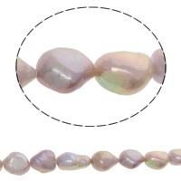 Barock kultivierten Süßwassersee Perlen, Natürliche kultivierte Süßwasserperlen, violett, Grade A, 10-11mm, Bohrung:ca. 0.8mm, verkauft per 15 ZollInch Strang