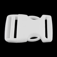 Plastic Side Release Buckle, white, 51x32x12mm, Hole:Approx 25x3mm, 200PCs/Lot, Sold By Lot