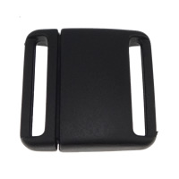 Plastic Side Release Buckle, black, 25x24x7mm, Hole:Approx 20x2.5mm, 200PCs/Lot, Sold By Lot