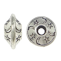 Zinc Alloy Jewelry Beads Bicone antique silver color plated nickel lead & cadmium free Approx 2mm Sold By Lot