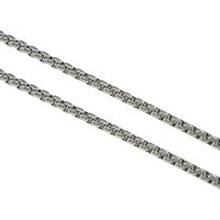 Stainless Steel Box Chain, original color, 2.20x2.50x1.50mm, 100m/Lot, Sold By Lot