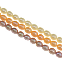 Perlas Arroz Freshwater, Perlas cultivadas de agua dulce, natural, más colores para la opción, Grado AAA, 4.5-5mm, agujero:aproximado 0.8mm, Vendido para aproximado 15 Inch Sarta