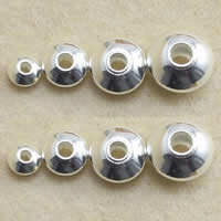Brass Spacer Beads, Flat Round, real silver plated, different size for choice, lead & cadmium free, 50PCs/Bag, Sold By Bag