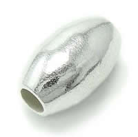Brass Jewelry Beads, Oval, real silver plated, different size for choice, lead & cadmium free, 30PCs/Bag, Sold By Bag