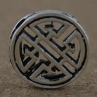 Hollow Brass Beads, Flat Round, antique silver color plated, lead & cadmium free, 3x15mm, Hole:Approx 2-3mm, 10PCs/Bag, Sold By Bag