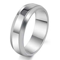 Rustfrit stål Mænd Finger Ring, Stainless Steel, Donut, forskellig størrelse for valg & for mennesket, oprindelige farve, 6mm, 30pc'er/Bag, Solgt af Bag