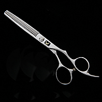 Stainless Steel Thinning Shears 24% thinning rate & 30 teeth & epoxy gel original color 170mm Sold By Lot