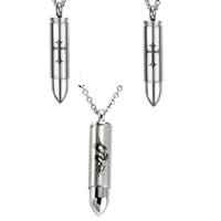 Stainless Steel Bullet Pendant, mixed, 10x50mm, Hole:Approx 2-4mm, 10PCs/Bag, Sold By Bag
