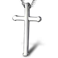 Stainless Steel Cross Pendants original color Approx 1-3mm Sold By Bag