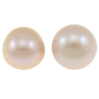 Nema rupa u kulturi Slatkovodni Pearl perle, Krug, prirodan, nema rupe, ljubičasta boja, ocjena AA, 11-12mm, Prodano By PC