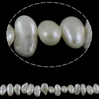 Keishi Kulturan Slatkovodni Pearl perle, prirodan, bijel, 9-10mm, Rupa:Približno 0.8mm, Prodano Per Približno 15.7 inčni Strand