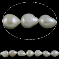 Barocco coltivate in acqua dolce Perla, perla d'acquadolce coltivata naturalmente, naturale, bianco, AAA Grade, 12-13mm, Foro:Appross. 0.8mm, Venduto per Appross. 15.7 pollice filo