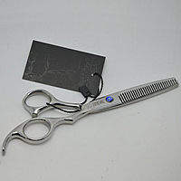 Stainless Steel Flat Scissors, epoxy gel, 28% thinning rate & 29 teeth, original color, 170mm, 2PCs/Lot, Sold By Lot