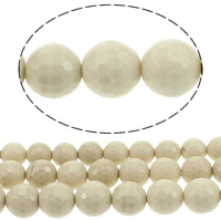Holzopal Perle, rund, Weitere Größen für Wahl & facettierte, Bohrung:ca. 1mm, verkauft von Menge