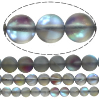 Glass Beads, Round, plated, more sizes for choice, Hole:Approx 1mm, Sold By Lot