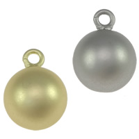 Brass Pendant, Round, plated, matte, more colors for choice, nickel, lead & cadmium free, 12x16mm, Hole:Approx 2mm, 200PCs/Lot, Sold By Lot