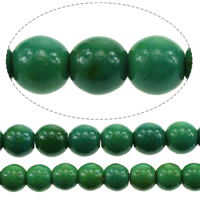 Turquoise Beads Round green Length Approx 16 Inch Sold By Lot