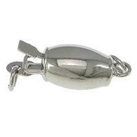 Brass Box Clasp Oval real silver plated single-strand nickel lead & cadmium free Approx 2mm Sold By Lot