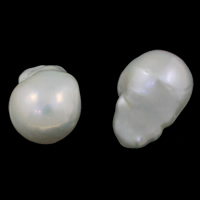 Naturales agua dulce perlas sueltas, perlas cultivadas nucleadas de agua dulce, Keishi, sin agujero, Blanco, Grado AAA, 13-15mm, Vendido por UD