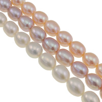 Cultured Rice Freshwater Pearl Beads natural Grade AAA 9-10mm Approx 0.8mm Sold Per Approx 15 Inch Strand