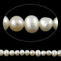 Brambor pěstované sladkovodní perle, Sladkovodní Pearl, přírodní, bílý, Grade AA, 4-5mm, Otvor:Cca 0.8mm, Prodáno za Cca 15 inch Strand