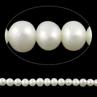 Perles nacres pommes de terre de culture d'eau douce, perle d'eau douce cultivée, pomme de terre, naturel, blanc, Niveau AA, 4-5mm, Trou:Environ 0.8mm, Vendu par Environ 15 pouce brin